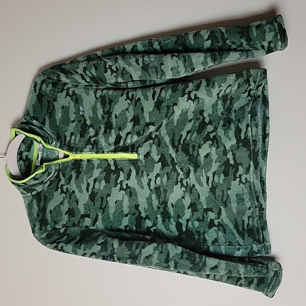Vineyard Vines Quarter Zip Pullover Fleece Camo Sweater Sweatshirt Green XS‎